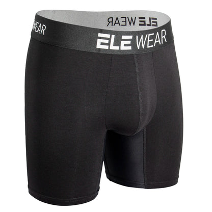Men's Bamboo Boxer Briefs for Men - Long Sports Underwear, Moisture-Wicking