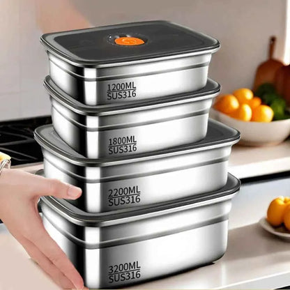 Stainless Steel Lunch Box Bento Box Food Storage Containers Leakproof Camping Kitchen Accessories Gadgets Tools Home School Kids