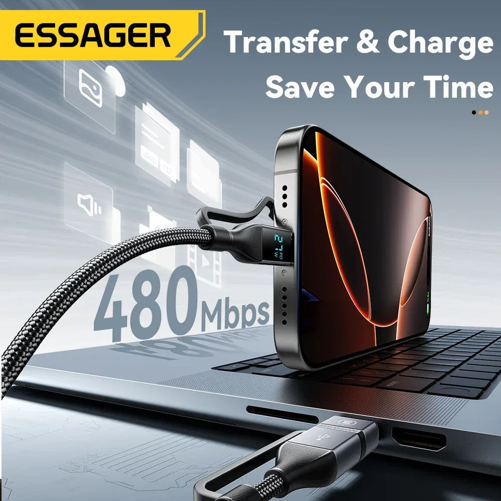 Essager 4 In 1 Digital Display USB Cable - ShopHub
