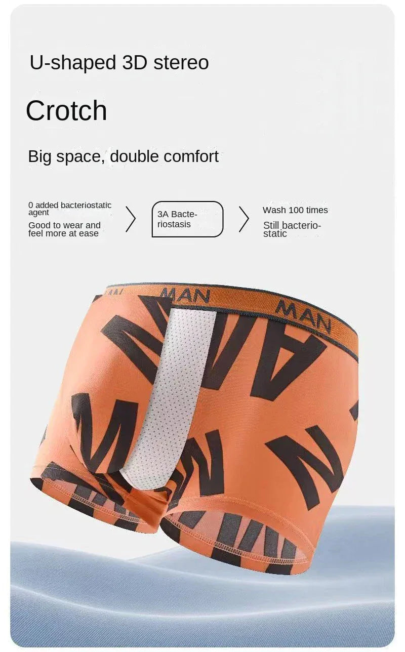 Men's 4 Pack Ice Silk Boxer Shorts - ShopHub