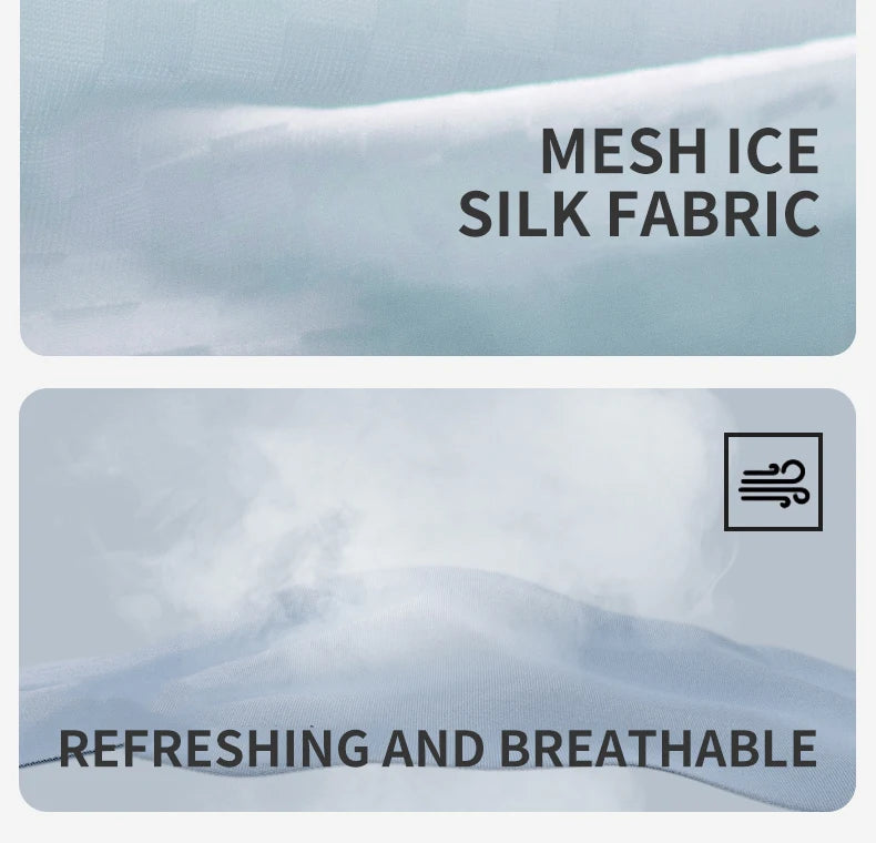 MiiOW 6Pcs Men's Summer Ice Silk Boxers - Antibacterial Breathable Mesh Underwear