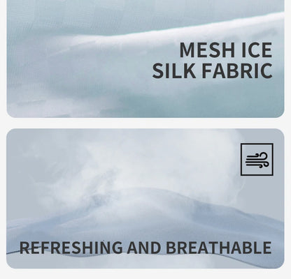 MiiOW 3Pcs Men's Breathable Boxers - Ice Silk Antibacterial Underwear with Cool Breathable Mesh