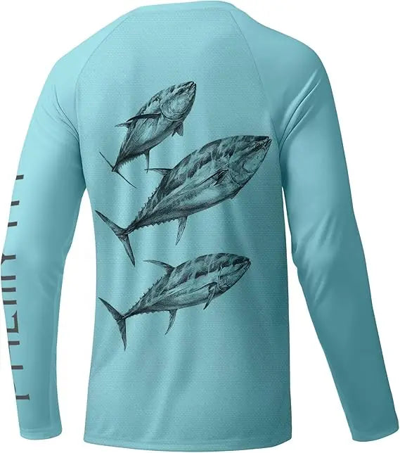 Men's Fishing Hoodie with 3D Printed Sun Protection Suit - Long Sleeved Fishing Top