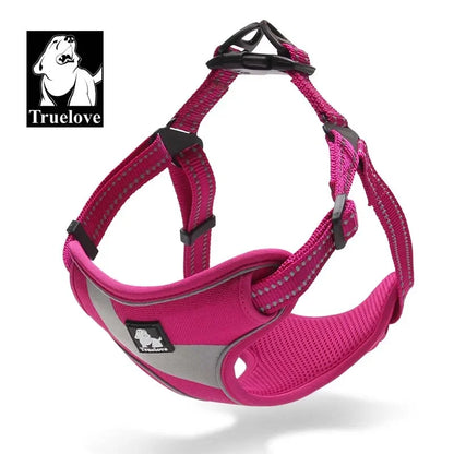 Truelove Adjustable Easy on Dog Pet Harness Outdoor Adventure 3M Reflective Dog Halter Protective Nylon Walking Dog Harness Vest