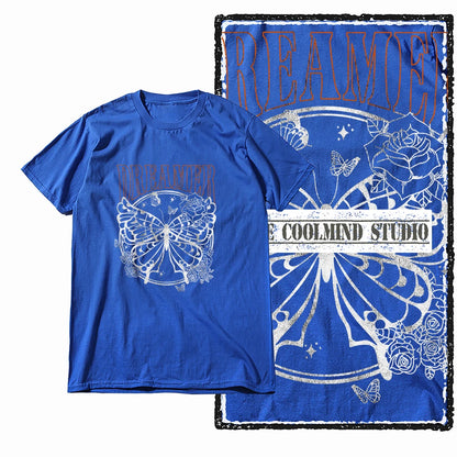 COOLMIND X0114 Winged Whimsy Butterfly Cotton Tee