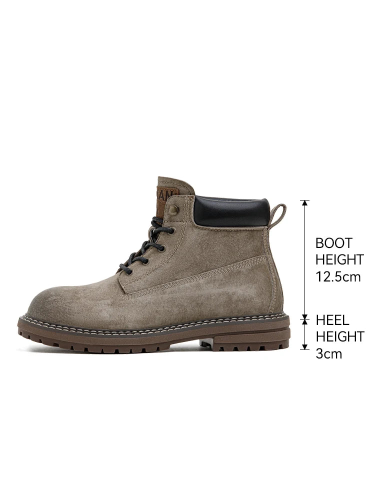 Maden Full Grain Pigskin Leather High Top Work Boots