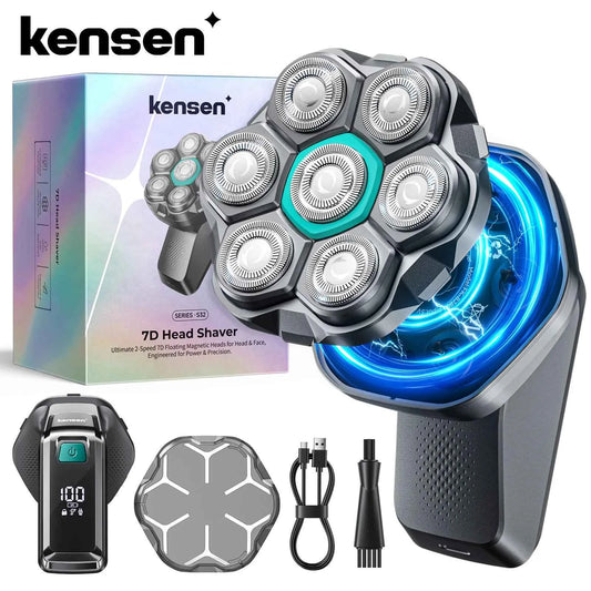 Kensen S32 Electric Head Shaver for Men 7D Floating Cutter