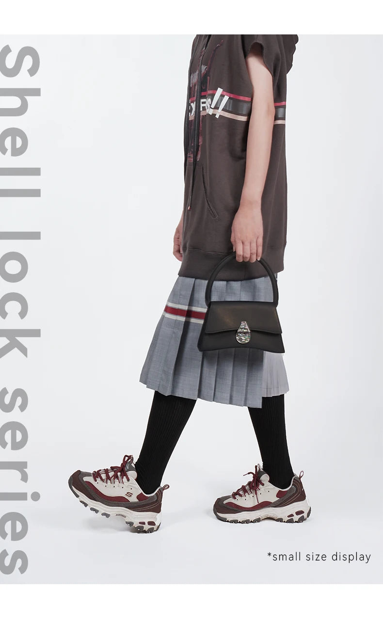 BAFELLI Floral Genuine Leather Half-Moon Bag