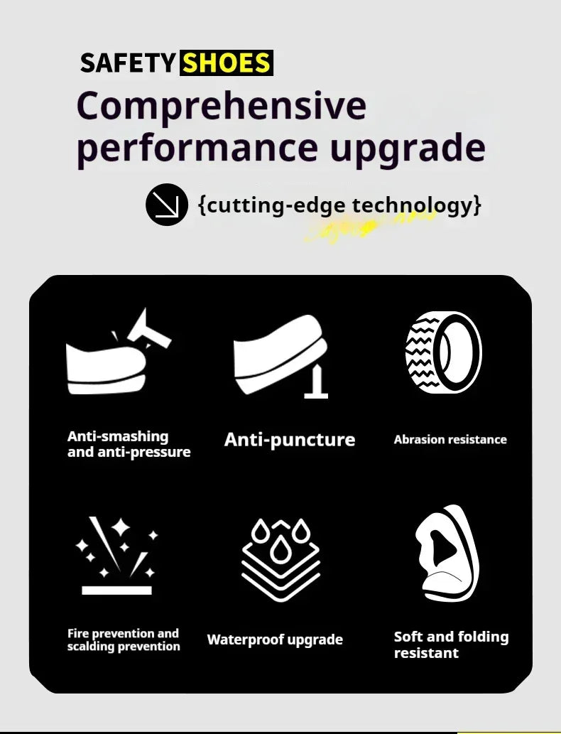 Men's Work Steel Toe Safety Boots - ShopHub