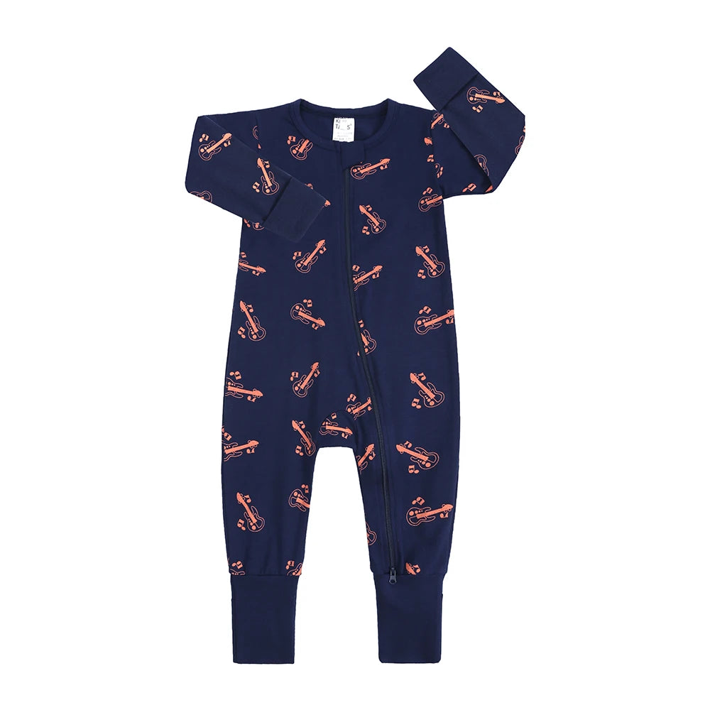 Kids Tales Little Daydream Cotton-Blend Double-Zip Romper