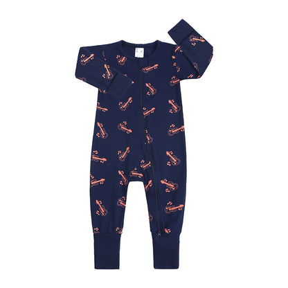 Kids Tales Little Daydream Cotton-Blend Double-Zip Romper
