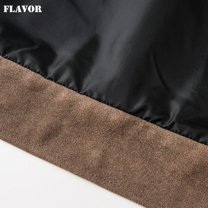 FLAVOR Men's Leather Bomber Jacket – Camel Classic