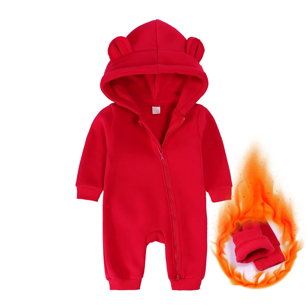 Kids Tales Little Bear Cotton-Blend Zip Baby Romper