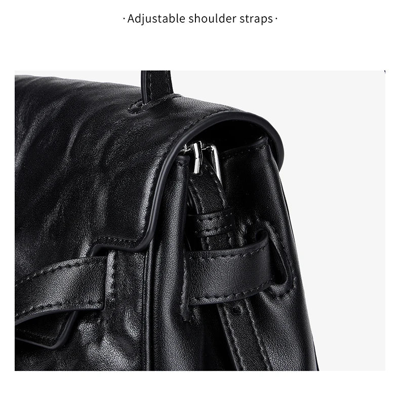 FOXER Vintage Wrinkle Genuine Leather Tote Bag