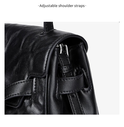 FOXER Vintage Wrinkle Genuine Leather Tote Bag