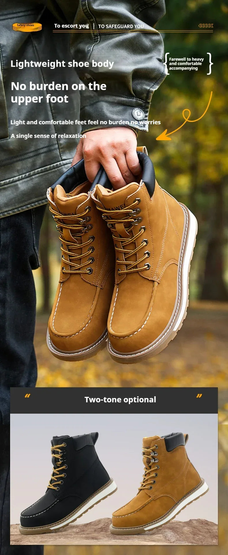 Men's High Top Safety Work Boots - ShopHub