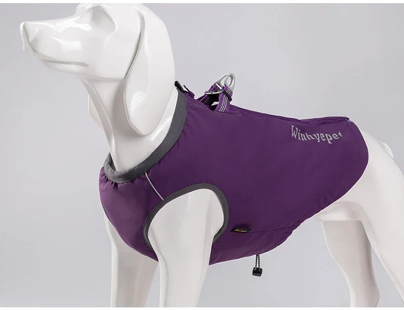TRUELOVE High-Performance Foul Weather Jacket Dog Harness Vest Combination High-grade Nylon 66 Waterproof Keep Pet Warm YG1871