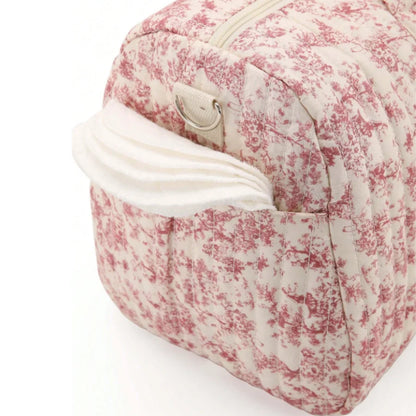 Large Capacity Mommy Bag Travel Tote Bag for Women Baby Diaper Bag Floral Print Multifunctional Crossbody Bag