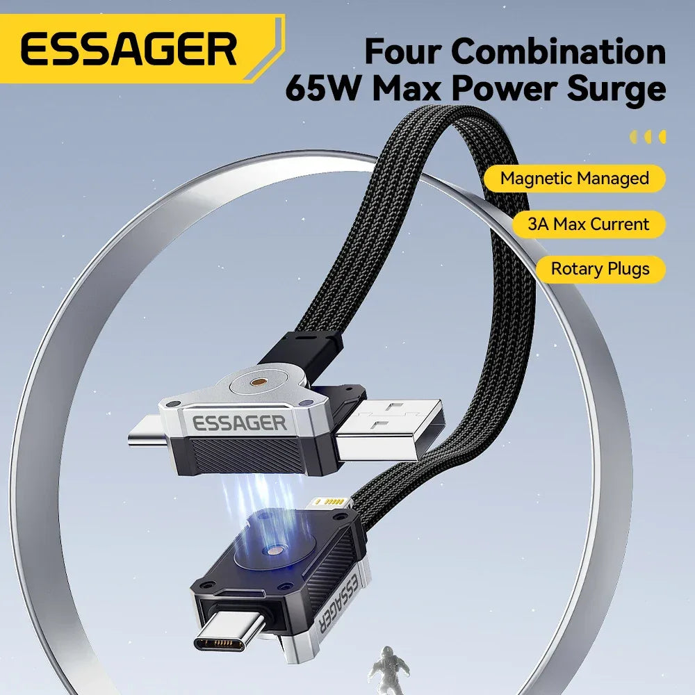 Essager 65W 4 in 1 USB C Cable - ShopHub