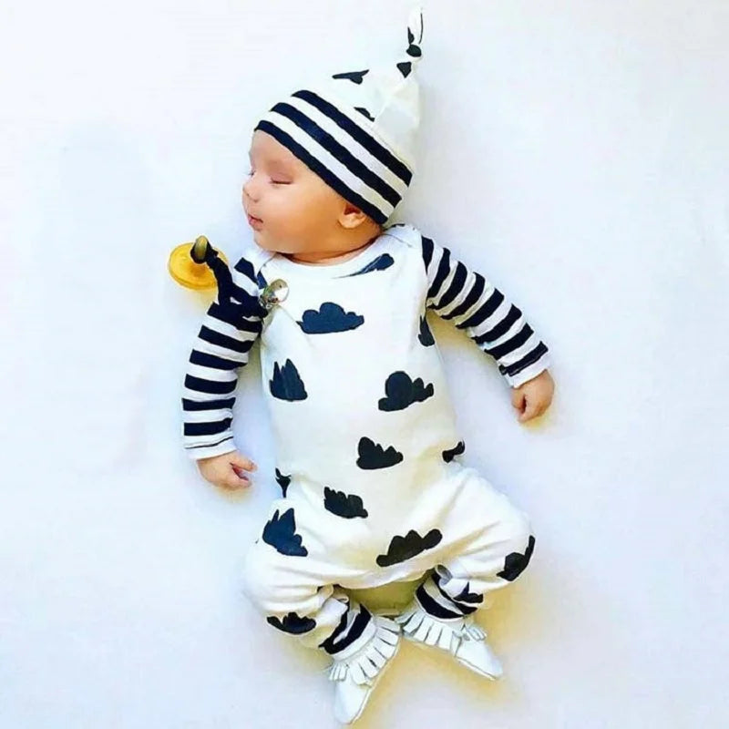 Kids Tales Stripe Parade Cotton-Blend Baby Romper
