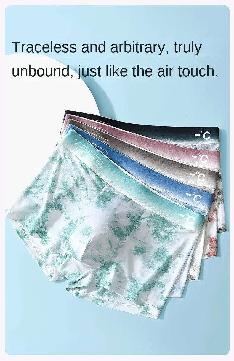 4 Pack Men's Ice Silk Boxer Shorts - ShopHub