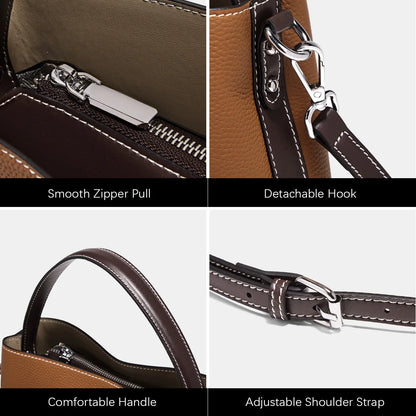 FOXER New Lady's Handbag Fashion 2026 Spring Summer Genuine Leather Casual Women Tote Bag Large Capacity Crossbody Shoulder Bag