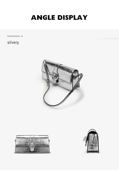BAFELLI CAT 2026 NEW WOMEN'S BAG LUXURY BRAND FASHION RETRO STYLE DENIM TRENDING SHOULDER CLUTCH FEMALE LEATHER FLAP PURSE