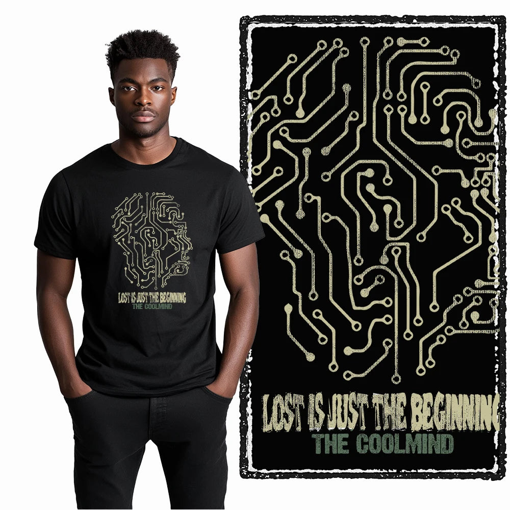 COOLMIND Unisex Circuit Mindset Graphic Cotton T-Shirt | Streetwear