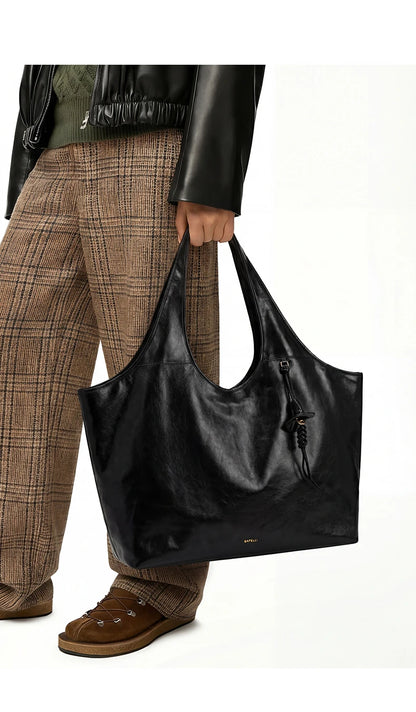BAFELLI Soft Leather Large Capacity Work Tote Bag