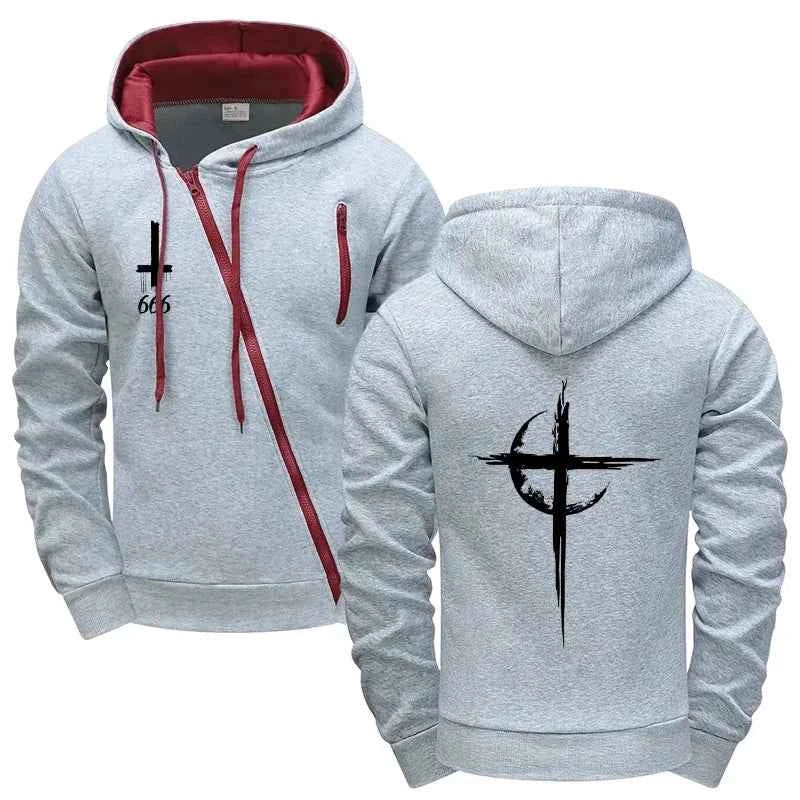 Satan Cross Tracksuit Mens Hoodie and Sweatpants Urban Streetwear