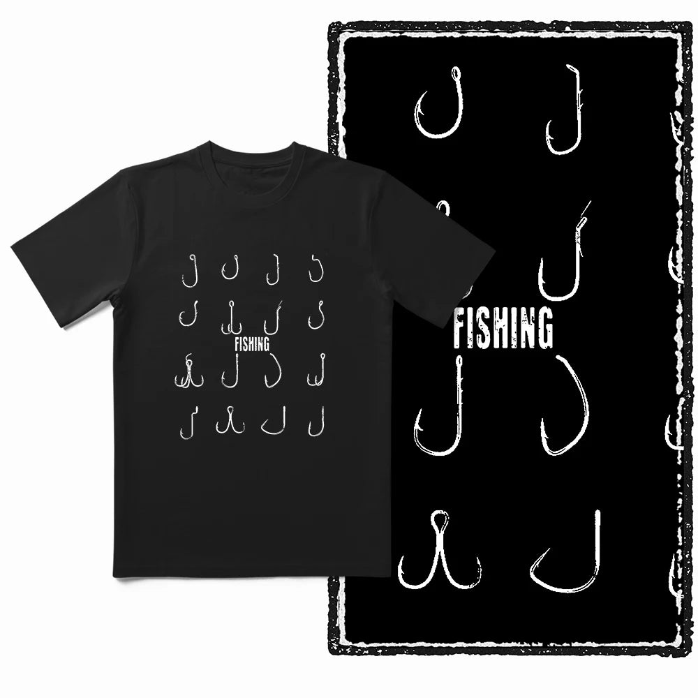 COOLMIND Z1018 Funny Fishing Graphic Cotton Tee