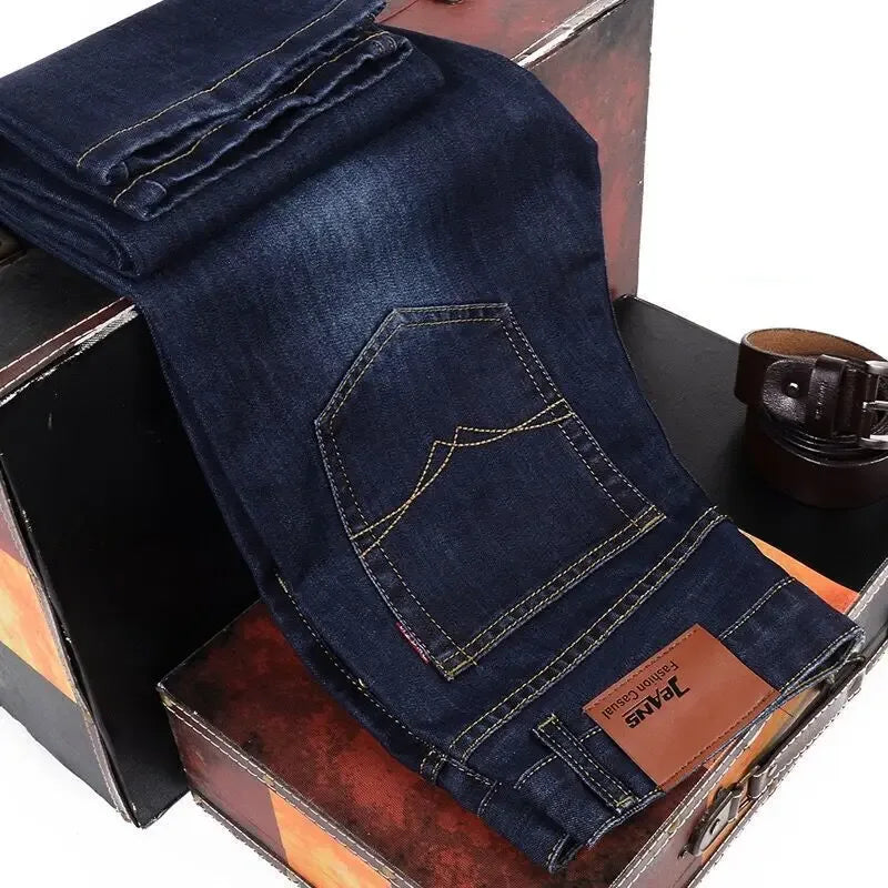 Men's Soft Straight Denim Jeans - ShopHub