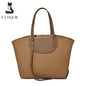 FOXER Luxury Cow Leather Tote Bag