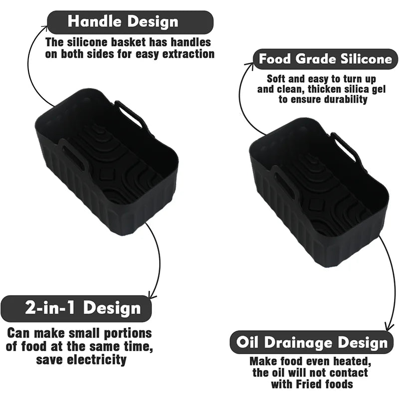 20-22cm Air Fryer Silicone Molds for COSORI, Tefal, Ninja, Philips