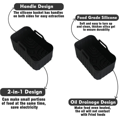 20-22cm Air Fryer Silicone Molds for COSORI, Tefal, Ninja, Philips
