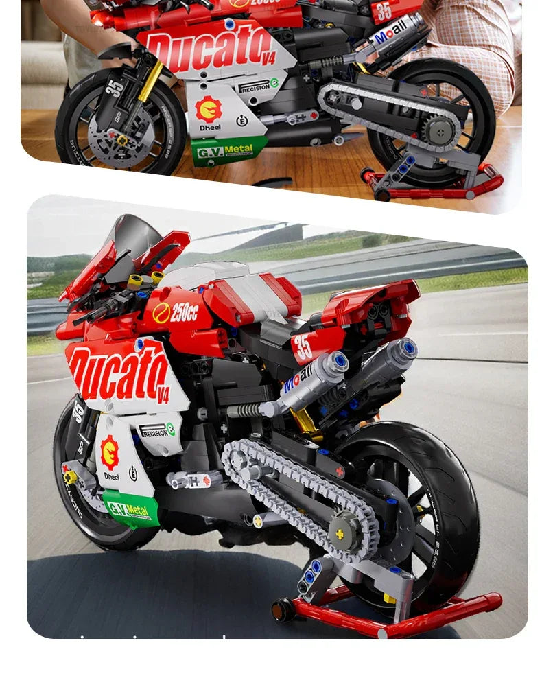 TOYLINX 883 PCS Collectible Motorcycle Display Model - ShopHub