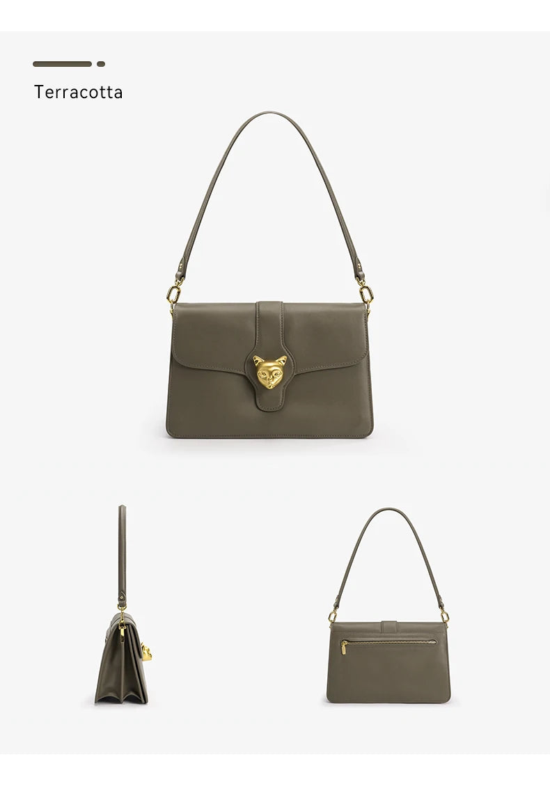 BAFELLI Full-Leather Square Shoulder Bag
