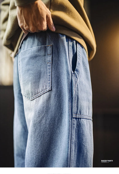 Maden Men's Vintage Baker Jeans Washed Denim