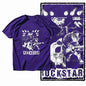 G49 Purple Big Size Cool 100% Cotton  Men's Cat Printed Graphic T-shirt |  Streetwear O-neck men's Tee Tshirt