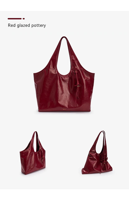 BAFELLI Soft Leather Large Capacity Work Tote Bag