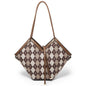 FOXER Brand Chic Women's Shoulder Bag 2026 New Spring Summer Luxury Design Female Handbag Purse Fashion Large Plaid Tote Bag