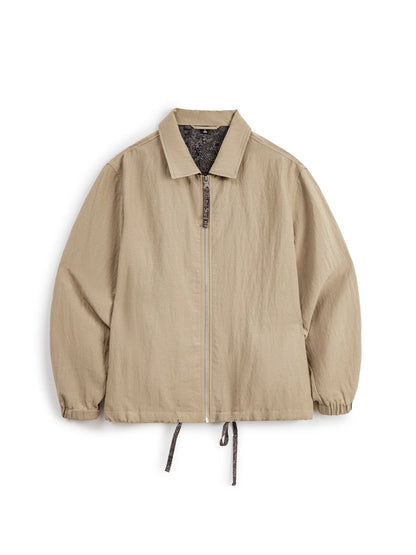 MADEN Men's Linen Lyocell Blend Jacket Notch Lapel Lightweight Zip Front Refined Business Casual Elevated Workwear Summer Autumn