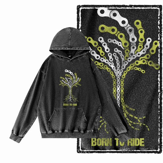 COOLMIND Vintage MTB Graphic Pullover | Washed Black