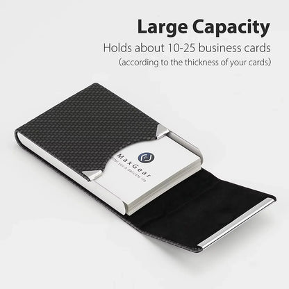 RFID Business Credit Card Holders Luxury Leather Men Wallets Metal Bank Cardholder Case Storage Visit Purses Minimalist Wallet