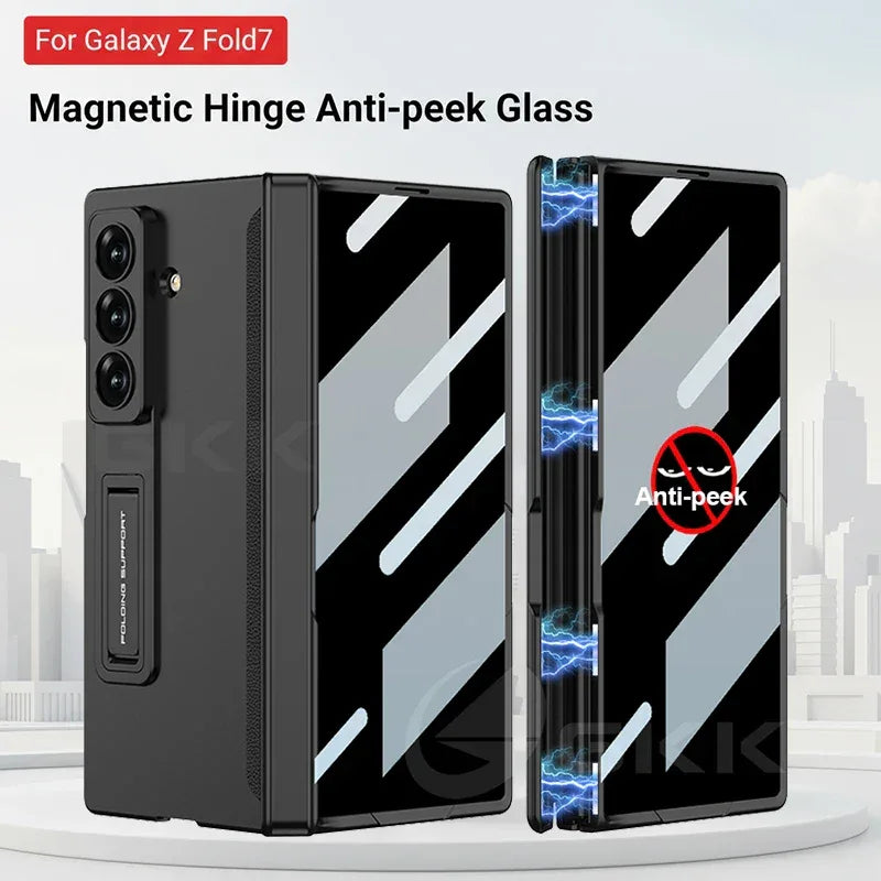 GKK Magnetic Hinge Anti-Peek Glass Case for Samsung Galaxy Z Fold 7 & 6 - ShopHub