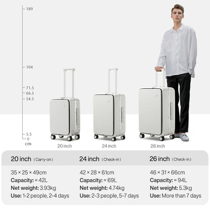 Mixi Aluminum Frame Rolling Luggage