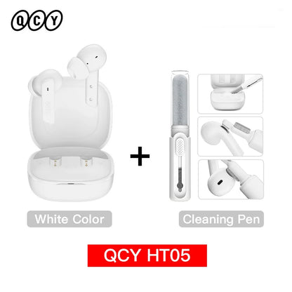 QCY HT05 ANC Wireless Earbuds - TWS Bluetooth 5.2 with 40dB Active Noise Cancellation and In-Ear Mics