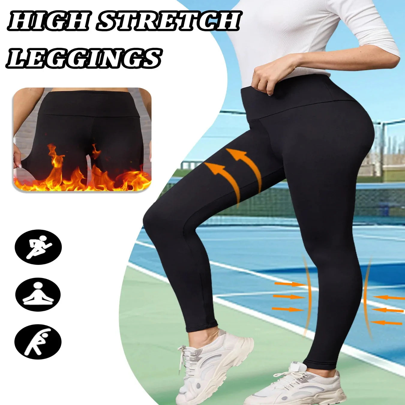 Women's Fleece-Lined Thermal Leggings – High-Waisted (5-Pack) Habicare