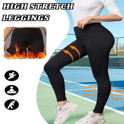 Women's Fleece-Lined Thermal Leggings – High-Waisted (5-Pack) Habicare