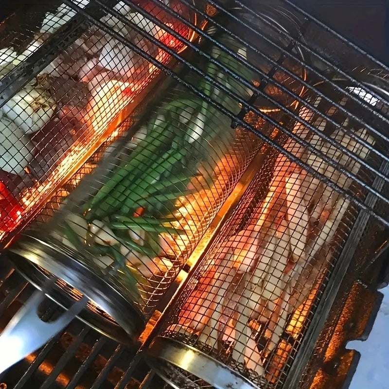2pc Stainless Steel Grill Basket Set